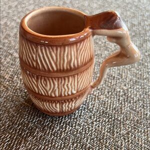 Small Vintage Nude Figural Woman Barrel - Hold Toothpicks Pencils Drink Stirrers